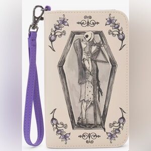Loungefly The Nightmare Before Christmas Jack & Sally Coffin Tech Wallet NWT